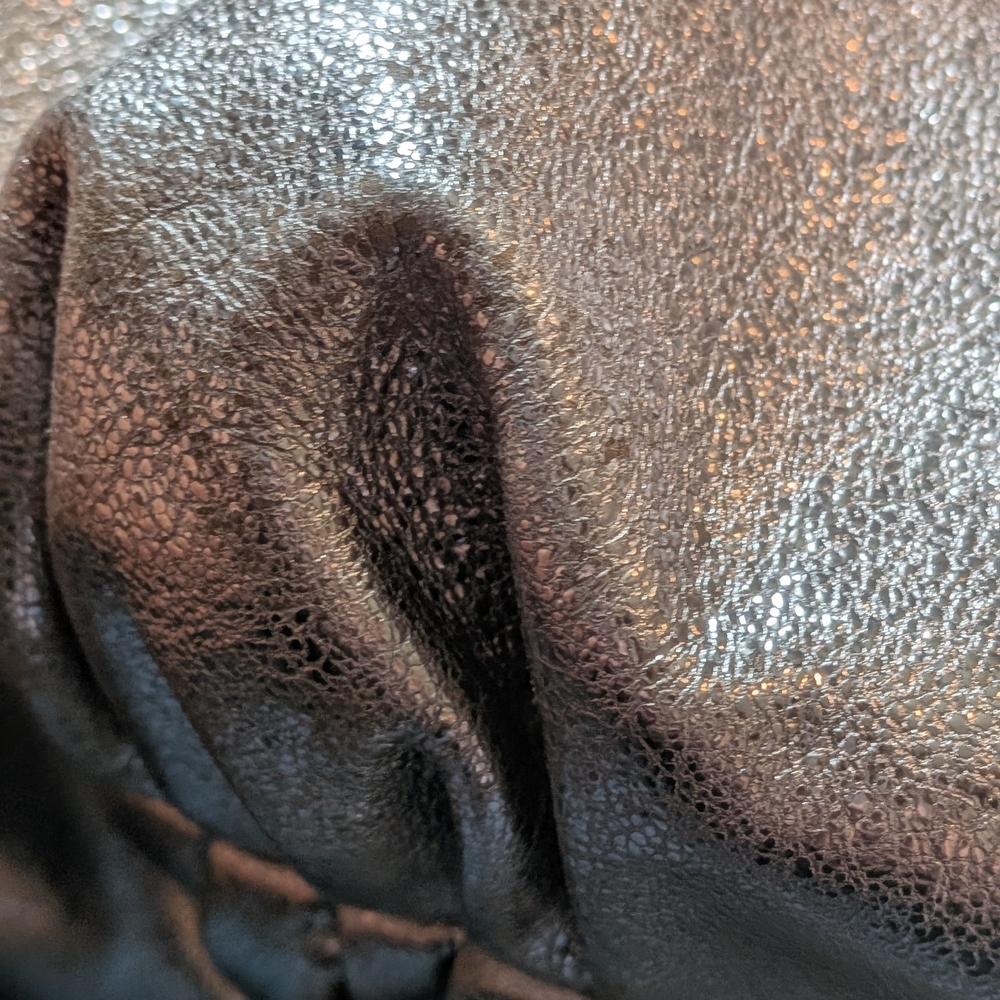 Coach Poppy Mettalic Silver Glam Tote - Picture 8 of 12